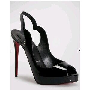 Christian Louboutin Hot Chick Sling Alta 120 patent leather heels Size 40